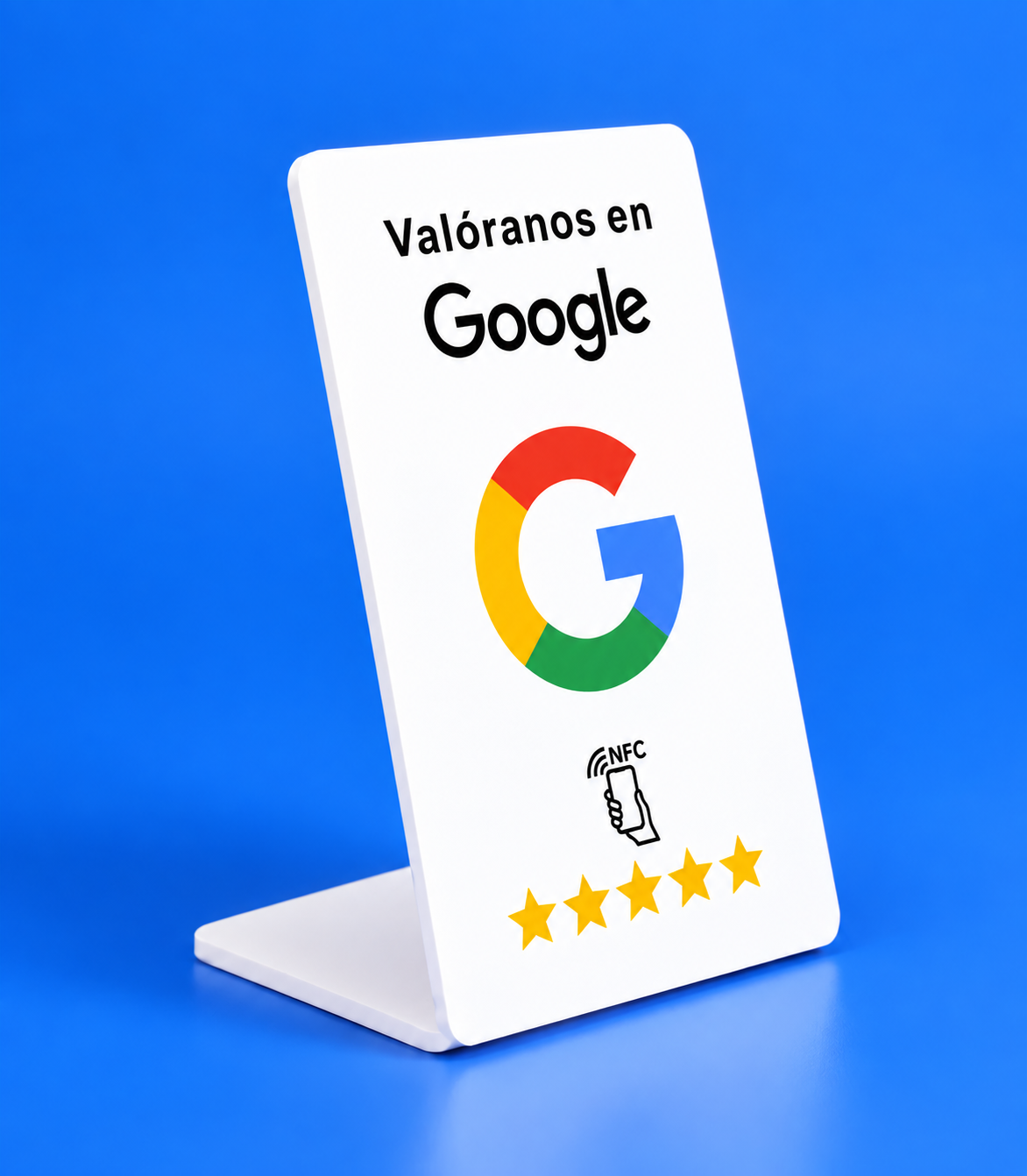 Placa NFC + QR para reseñas en Google, producto Sirena Reseñas